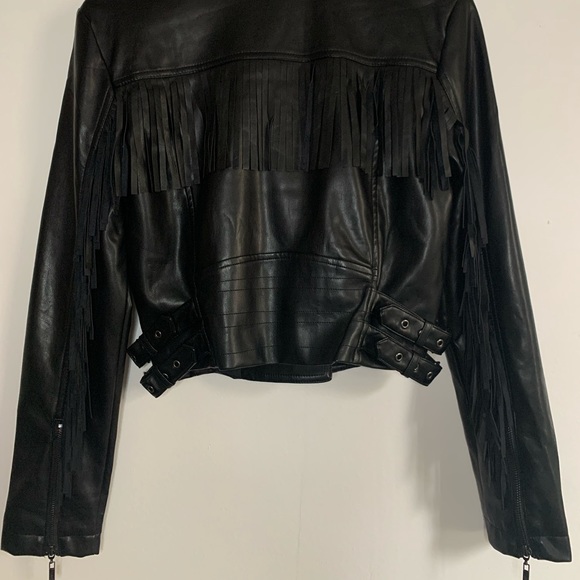 La belle roc rocawear fringe moto jacket - Picture 8 of 11